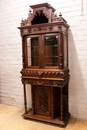 Renaissance style Display cabinet in Walnut, France 19th century