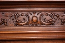 Renaissance style Display cabinet in Walnut, France 19th century