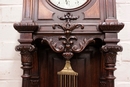 Renaissance style Grandfather clock in Walnut, France 19th century