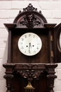 Renaissance style Grandfather clock in Walnut, France 19th century