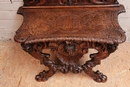 Renaissance style Bench in Walnut, italie 19th century