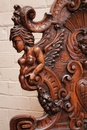 Renaissance style Bench in Walnut, italie 19th century