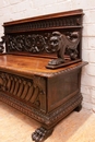 Renaissance style Hall bench in Walnut 19th century