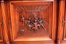 Renaissance style Cabinet in Walnut, France 19th century