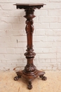 Renaissance style Pedestal in Walnut, France 19th century