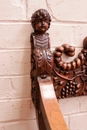 Renaissance style Savona rola arm chair in Walnut, France 19th century