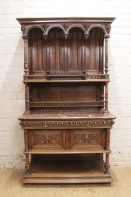 Renaissance style server in walnut