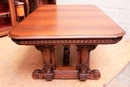 Renaissance style Table in Walnut, France 19th century