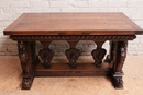 Renaissance style Table in Walnut, France 19th century