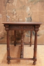 Renaissance style Desk table in Walnut, France 19th century