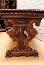 Renaissance style Desk table in Walnut, France 19th century