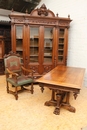 Renaissance style Walnut 3 Pc. office set, France 19th century