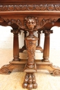 Renaissance style Walnut 3 Pc. office set, France 19th century