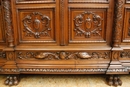 Renaissance style Walnut 3 Pc. office set, France 19th century