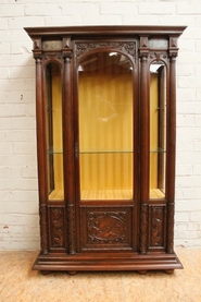 Renaissance  walnut display cabinet