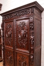 Renaissance style wardrobe in Oak, France 19th century