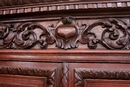 Renaissance style wardrobe in Oak, France 19th century