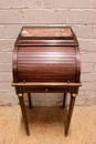 Louis XVI style Desk in walnut and marble, France 19th century