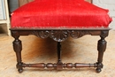 Henri II style Long chair in rosewood, France 19th century