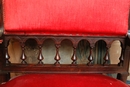 Henri II style Long chair in rosewood, France 19th century
