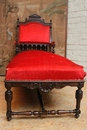 Henri II style Long chair in rosewood, France 19th century