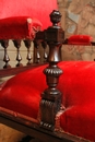 Henri II style Long chair in rosewood, France 19th century
