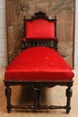 Henri II style Long chair in rosewood, France 19th century