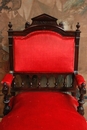 Henri II style Long chair in rosewood, France 19th century