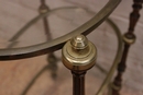 style Server table in walnut beveled glass bronze, France 19th century