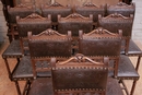 Henri II style Chairs in Walnut, France 19th century