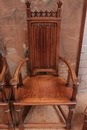 Gothic style Chairs in Walnut, France 19th century