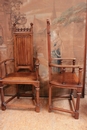 Gothic style Chairs in Walnut, France 19th century