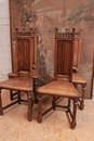 Gothic style Chairs in Walnut, France 19th century