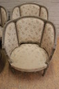 Louis XVI style Arm chairs in paint wood, France 1900