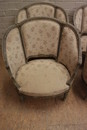 Louis XVI style Arm chairs in paint wood, France 1900