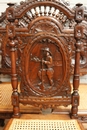 Breton style Chairs in chestnut, France 1900