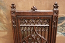 Gothic style Arm chairs in Oak, France 19th century