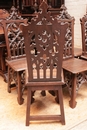 Gothic style Chairs in Oak, France 19th century