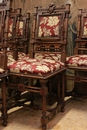 Renaissance style Chairs in Walnut, France 19th century