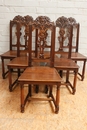 Renaissance style Seats in Walnut, France 19th century
