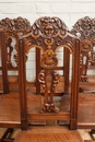 Renaissance style Seats in Walnut, France 19th century