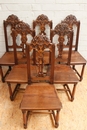 Renaissance style Seats in Walnut, France 19th century