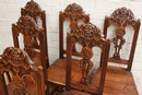 Renaissance style Seats in Walnut, France 19th century