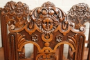 Renaissance style Seats in Walnut, France 19th century