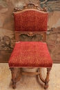 Henri II style Chairs in Walnut, France 19th century