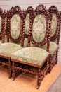 Hunt style Chairs in Oak, France 19th century