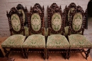 Hunt style Chairs in Oak, France 19th century