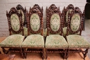 Hunt style Chairs in Oak, France 19th century