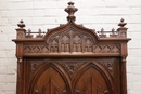 Gothic style Armoire in Walnut, France 19th century