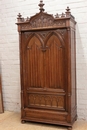 Gothic style Armoire in Walnut, France 19th century